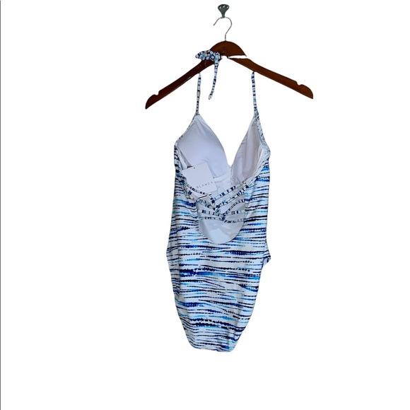 NWT LA Blanca Tidal Halter Underwire One Piece Swimsuits - Picture 5 of 6